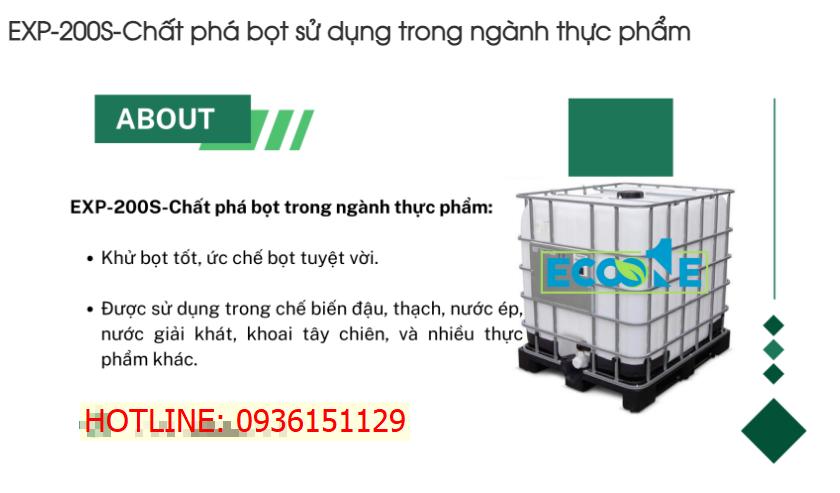 EXP-200S-Chất phá bọt sử dụng trong ngành thực phẩm